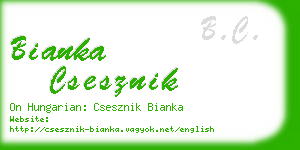 bianka csesznik business card